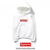 supreme hoodie mann frau sweatshirt pas cher supreme logo sup white